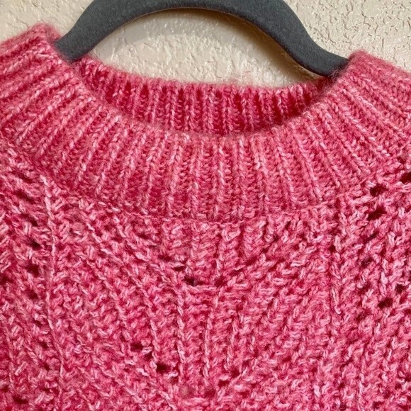 Industry Republic Clothing pink sweater women knit mock neckline sweater size M - Picture 4 of 9
